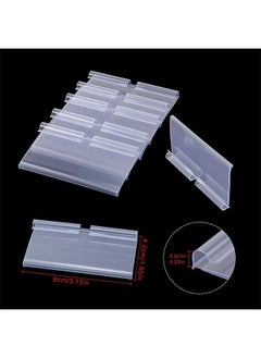 Generic 30-Piece Clear Plastic Label Holders, Basket Labels Clip On Labels for Storage Bins, Merchandise Sign Display Holder for Supermarket Shop (8*4.2*3cm)  - Image 2