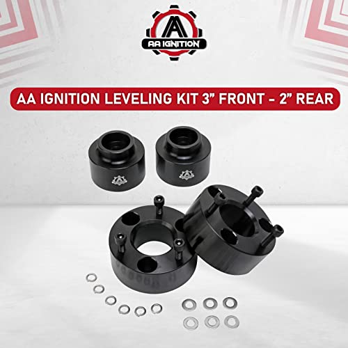 AA Ignition Front Leveling Lift Kit 2.5 inches - Compatible with Dodge Ram 1500-2006-2018, 4WD, 2WD Pickup - Suspension Front Strut Spacers 2 1/2 Inch - Forged Aircraft Aluminum Billet Construction - Image 5