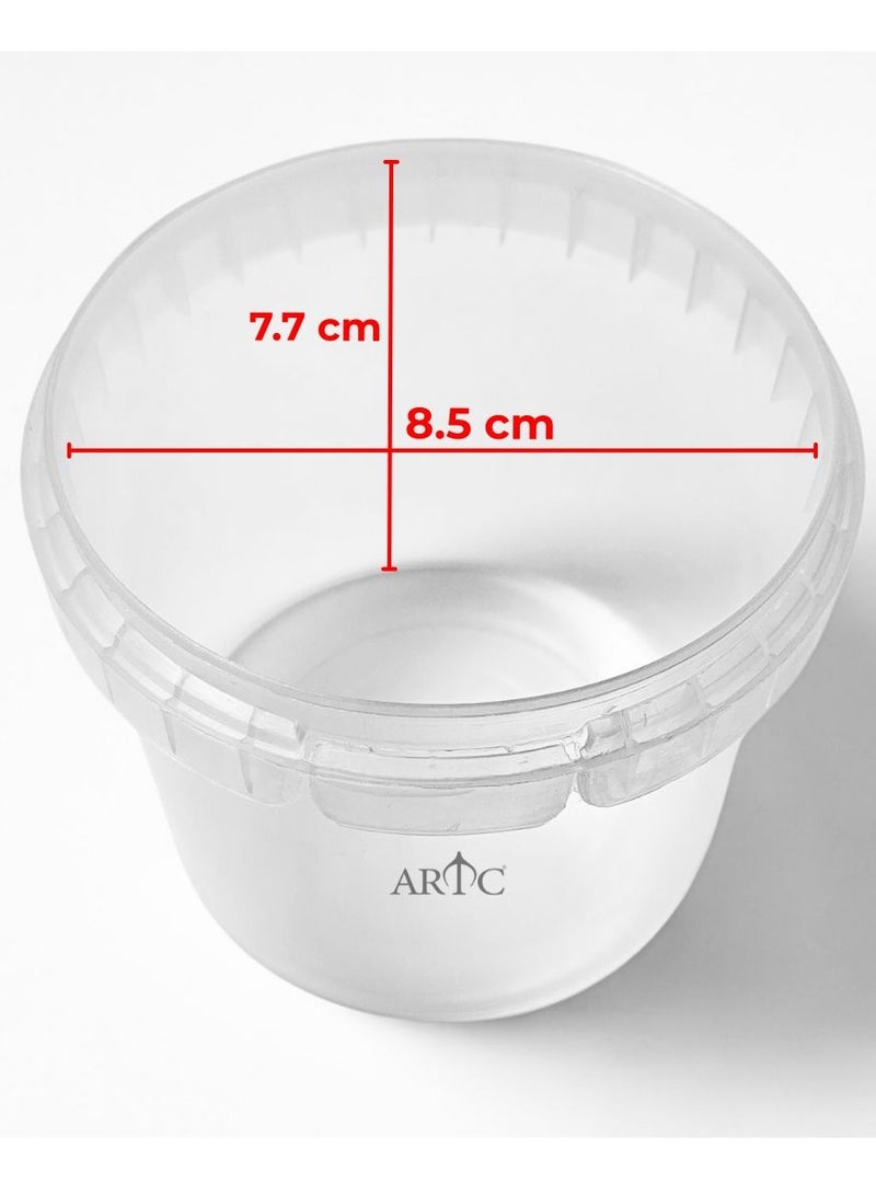 ARTC 300ml Clear Plastic Jar Bottle Pack of 24pcs with Airtight Lid | PP Food Grade Microwave & Freezer Safe Storage Container | Temperature Resistant -20°C to 100°C | Spice Jar, Perfume Storage, Dry Food Packing, Shipping & Retail Supply | Leak Proof Reusable Jar for Shops, Factories, Restaurants & Cafes - Image 3
