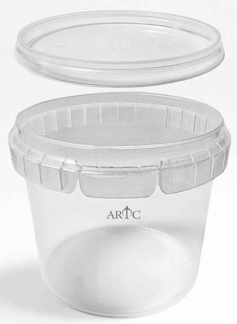 ARTC 300ml Clear Plastic Jar Bottle Pack of 24pcs with Airtight Lid | PP Food Grade Microwave & Freezer Safe Storage Container | Temperature Resistant -20°C to 100°C | Spice Jar, Perfume Storage, Dry Food Packing, Shipping & Retail Supply | Leak Proof Reusable Jar for Shops, Factories, Restaurants & Cafes - Image 5