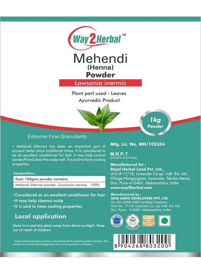 Way2Herbal Mehandi Powder 1 Kg Value Pack Of 2 - Image 3