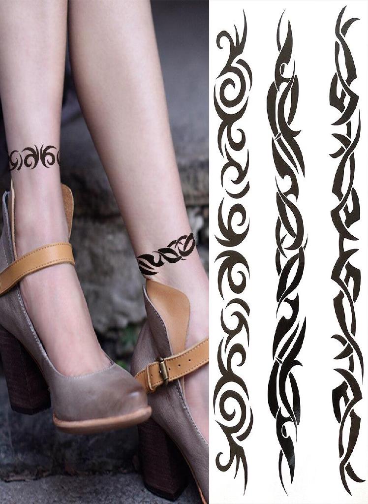 تاتو وجه مزيف على شكل تاج حرفي أسود صغير للأطفال والنساء والبالغين، تاتو مؤقت لعلامة الصليب المسيحي، مجموعة تاتو أصابع