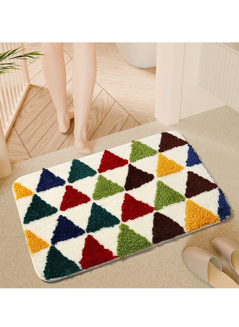 TYCOM سجاد الحمام حصيرة 40x60 سم غير قابلة للانزلاق ناعمة رقيقة من الألياف الدقيقة سجادة دش، قابلة للغسل في الغسالة سريعة الجفاف حصائر استحمام فائقة لحمام الدش والمثلث.