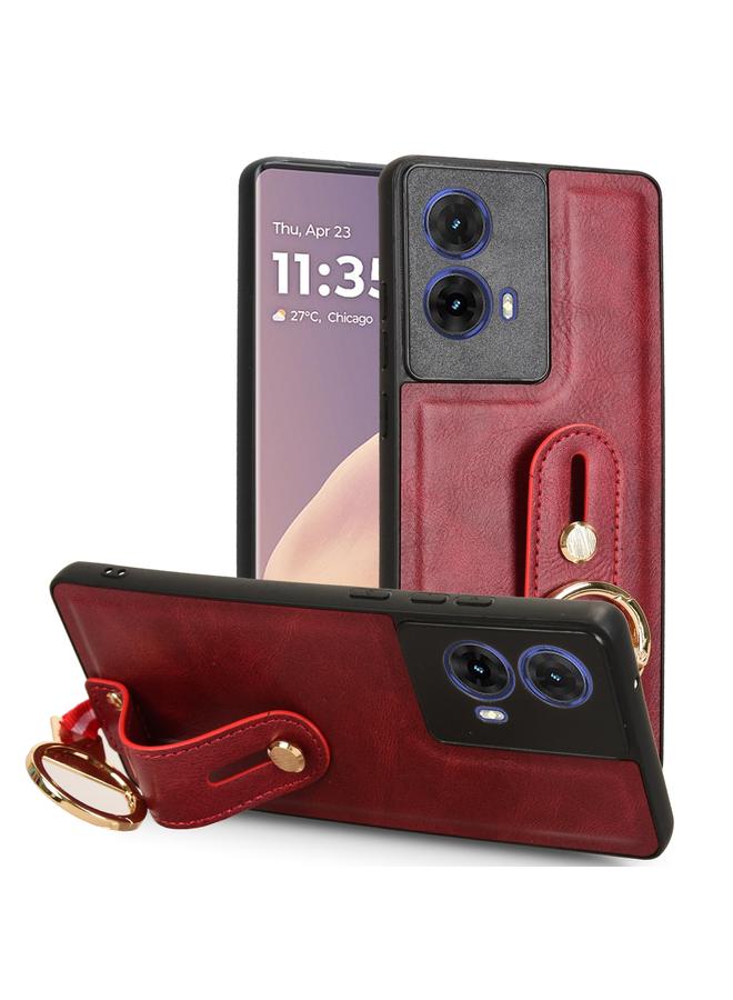 S-TOP Case For Motorola Moto G85 5G Wristband Leather Back Phone Case - Image 1