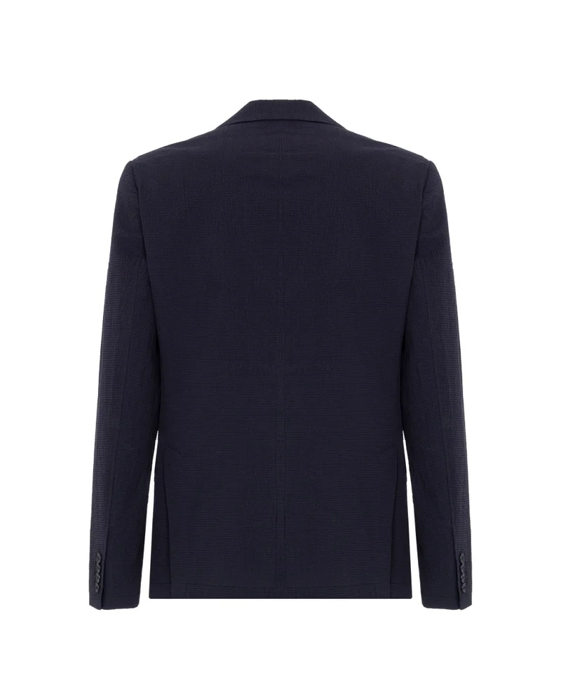كاميتشسما Sport Jacket Seersucker Blue Navy