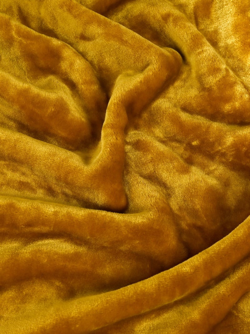 SARAL HOME EASY LIVING Saral Home Light Weight Cloudy Mink Silky-Soft Quilt/Blanket All Seasons, Gold. 60x90 Inch - Image 3