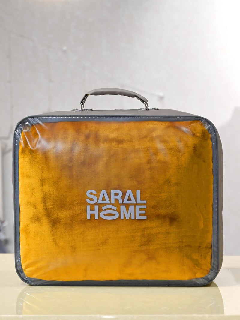 SARAL HOME EASY LIVING Saral Home Light Weight Cloudy Mink Silky-Soft Quilt/Blanket All Seasons, Gold. 60x90 Inch - Image 4