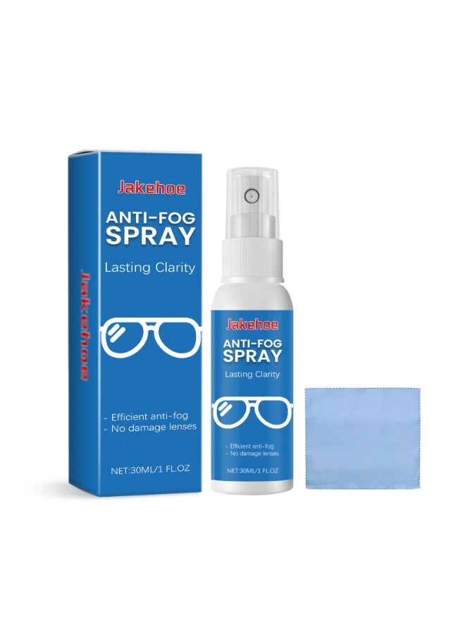 Jakehoe Eyeglass Lens Cleaner Kit - 30ML Lens Cleaner Spray Bottle + 1 Microfiber Cleaning Cloth - Safe for All Lenses, Eyeglasses, and Screens - Clear - Image 5