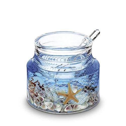 Freelance Eden Acrylic Kitchen & Dining, Condiment Jam Jar Set Dispenser Box Holder Keeper Case Dish with Lid & Spoon - Image 3