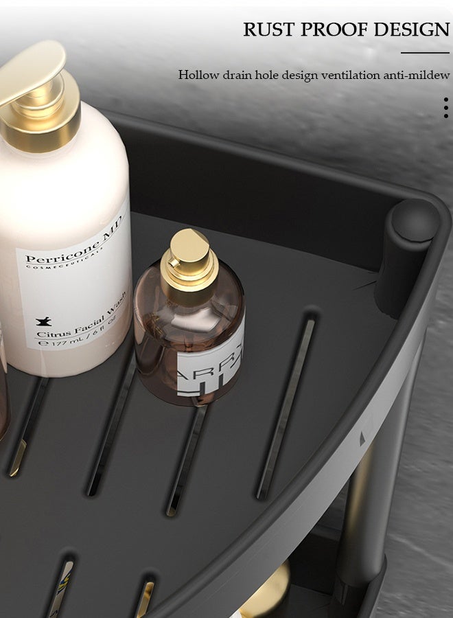 DUNISO 5-Layer Shower Caddy Corner Shelves, Waterproof Bathroom Corner Stand,Rust Proof Organizers Shelf with Wheels,Multi-purpose Storage Rack for Kitchen,Bedroom and Laundry - Image 5