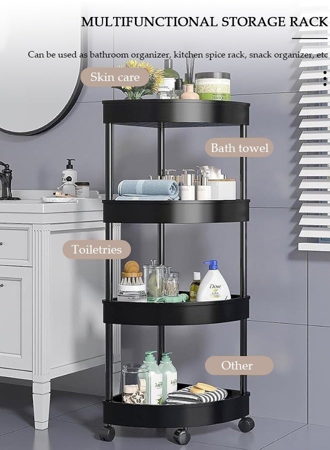 DUNISO 5-Layer Shower Caddy Corner Shelves, Waterproof Bathroom Corner Stand,Rust Proof Organizers Shelf with Wheels,Multi-purpose Storage Rack for Kitchen,Bedroom and Laundry - Image 3