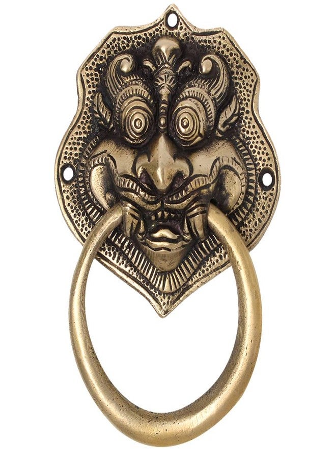 Indian-Shelf Brass Dragon Face Door Knockers - Gold Entrance Decoration for Home - Vintage Door Ring Bell - 12.95 Cm - Image 3