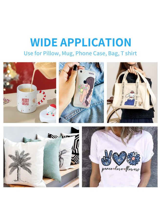 GUBFFON Sublimation Ink for Ecotank ET-8550 ET-8500 Wide Format Supertank Printers Heat Press Transfer on T-Shirt Tumblers(6x100ml BK PB C M Y GY) Auto-Fill ICC-Free - Image 5
