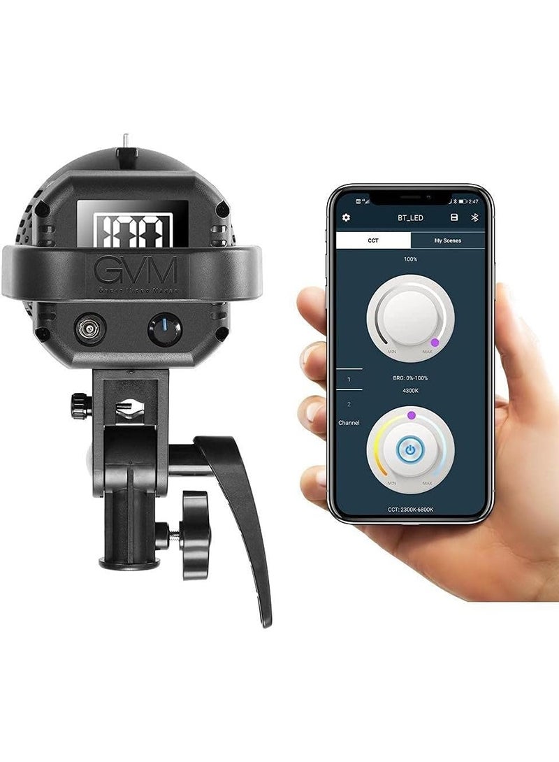 GVM P80S / P80S II LED Video Light – Bi-Color & RGB Lighting, 3200K–5600K Adjustable, CRI 97+, Portable Studio Light for Photography & Video - Image 5