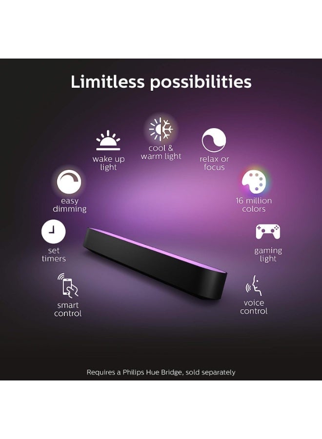 فيليبس شريط إضاءة Philips Hue Play (إضاءة بيضاء وملونة) - طراز 915005734101 - للاتحاد الأوروبي والمملكة المتحدة - لون أسود - Image 4