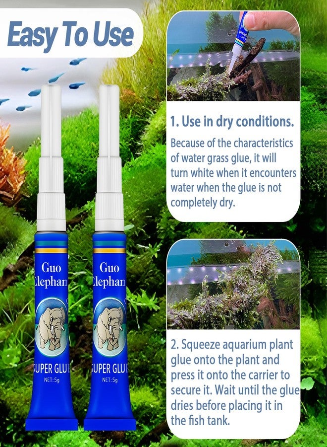 1DFAUL Aquarium Glue Fish Safety, 2Pcs Coral Reef Glue for Plants Moss, Coral, Stone, Wood Aquascaping, Quick Drying (2) - Image 4