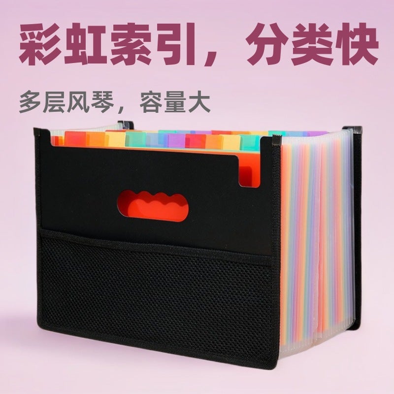 Multi-Grid A4 Data Storage Bag – 13/25 Cell Plastic Organizer Folder - Image 2