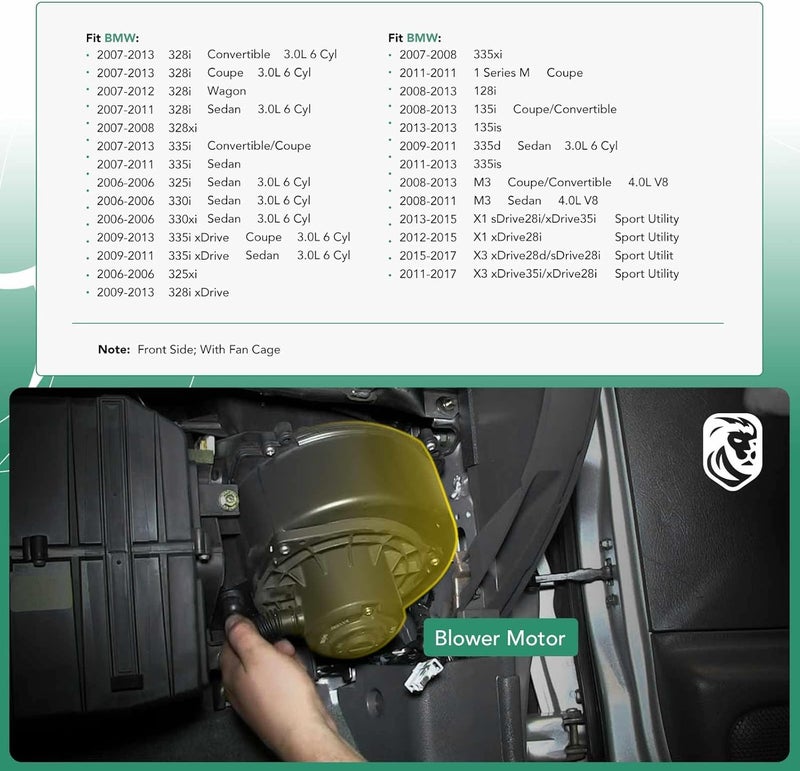 YHTAUTO A/C Heater Blower Motor Assembly for BMW - Image 2