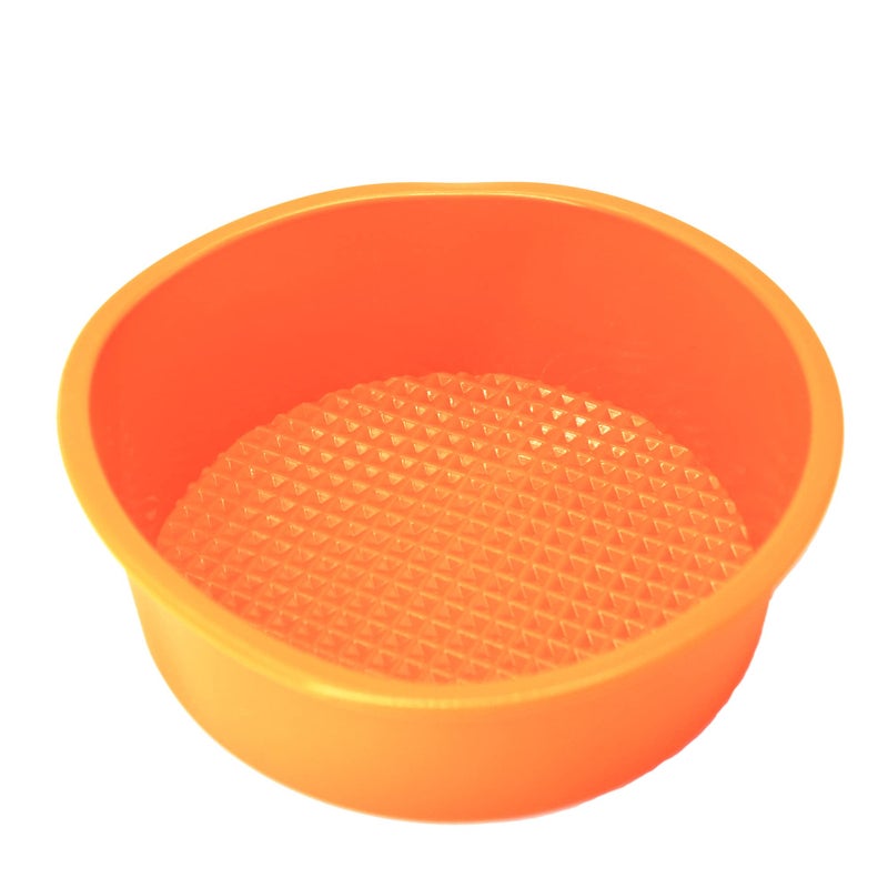 X-Haibei 4.5 Inch Silicone Round Mold, Flexible Mini Cake Pan for Baking Bread, Eggs & Sandwiches, Air Fryer & Oven Safe, Non-Stick Microwave Bread Maker for Keto & Low Carb Recipes - Image 3