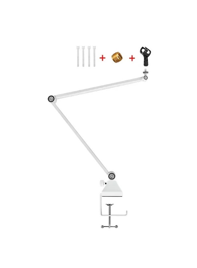 ZFSZ Adjustable Microphone Suspension Boom Scissor Arm Stand with Desk Mount Clamp - Image 1