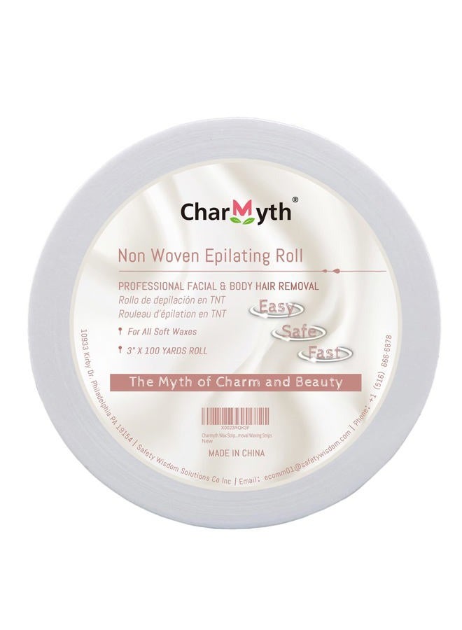 Charmyth Wax Strips Epilating Roll Non Woven Disposable for Body & Face 100 Yard Hair Removal Waxing Strips - Image 1