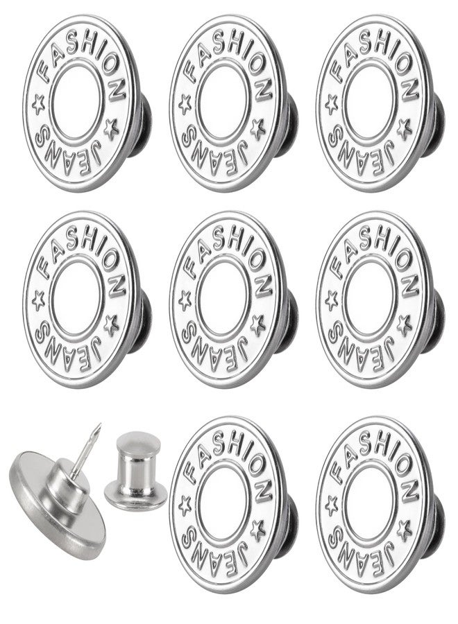 ZENGLU 8 Sets Jean Buttons pins No Sew Instant 17mm Replacement Button Adjustable Pants Buttons Kit - Image 1
