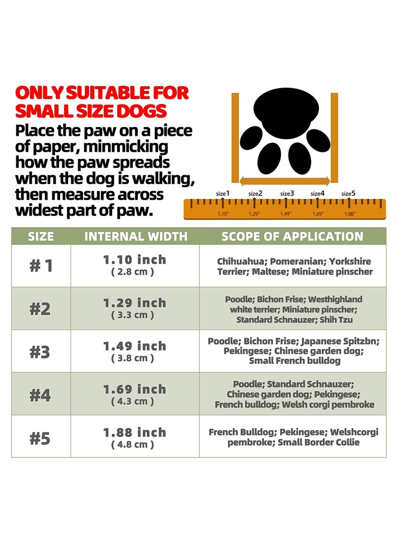 Anti-Slip Waterproof Dog Shoes 4 Pcs Size 2 Breathable Booties with Reflective Strap for Small Dogs Perfect for Hot Pavements and Snowy Weather - Image 4