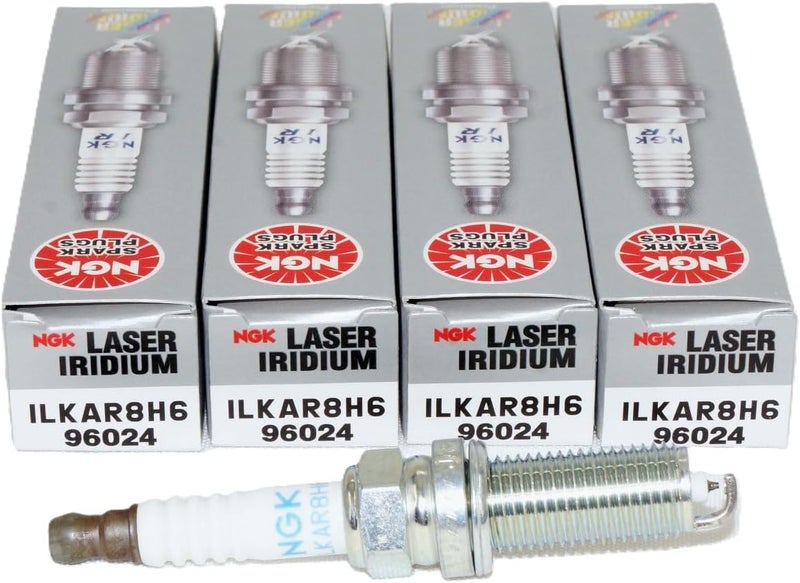 NGK شمعات الإشعال إيريديوم NGK 96024 ILKAR8H6 - عبوة من 4 - Image 1
