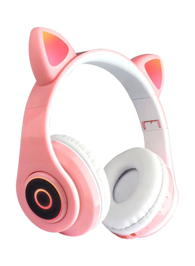 Cat Ear Bluetooth Luminous Headphones Pink/Black/White - Image 1
