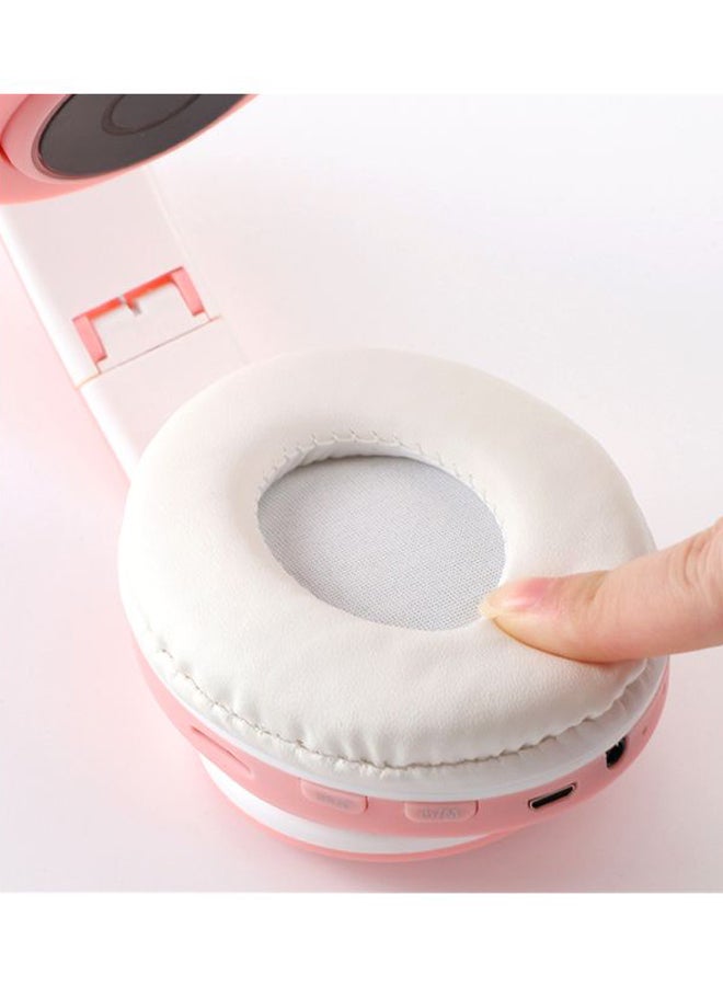 Cat Ear Bluetooth Luminous Headphones Pink/Black/White - Image 4