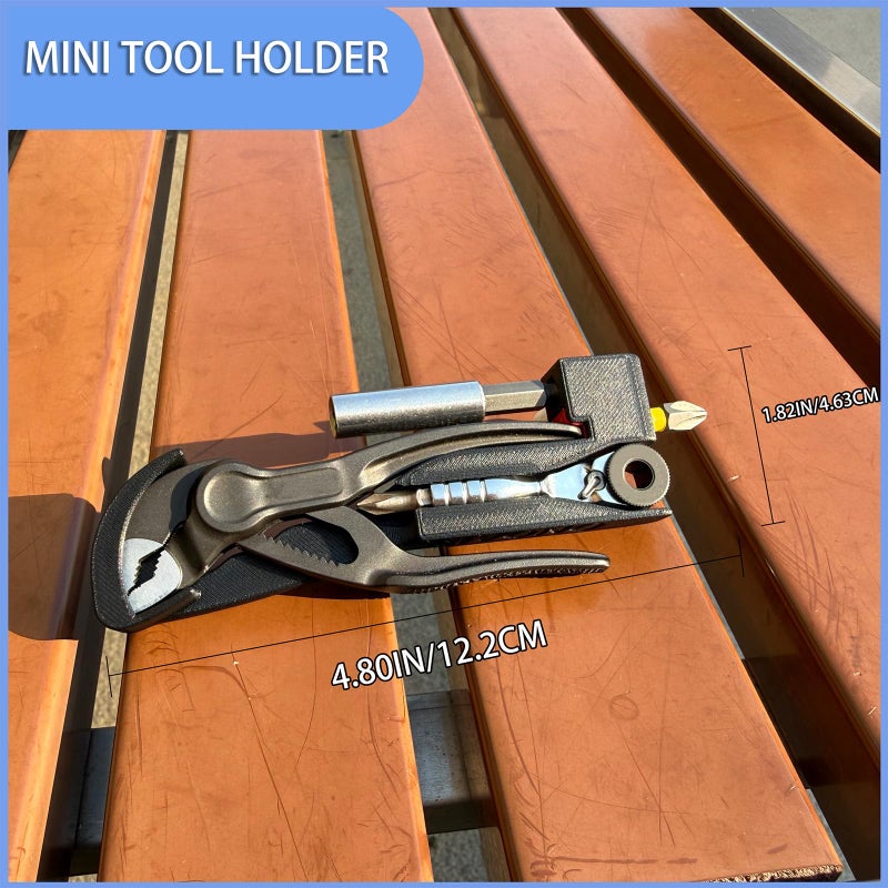 AIVONO Plier Organizer Compatible with knipex Pliers and mini Ratchet, 2 Magnetic Tray for Screwdriver Bits with Back Clip, 3-in-1 Multi-Function Pliers Case - Ideal Tool Storage Method - Image 4