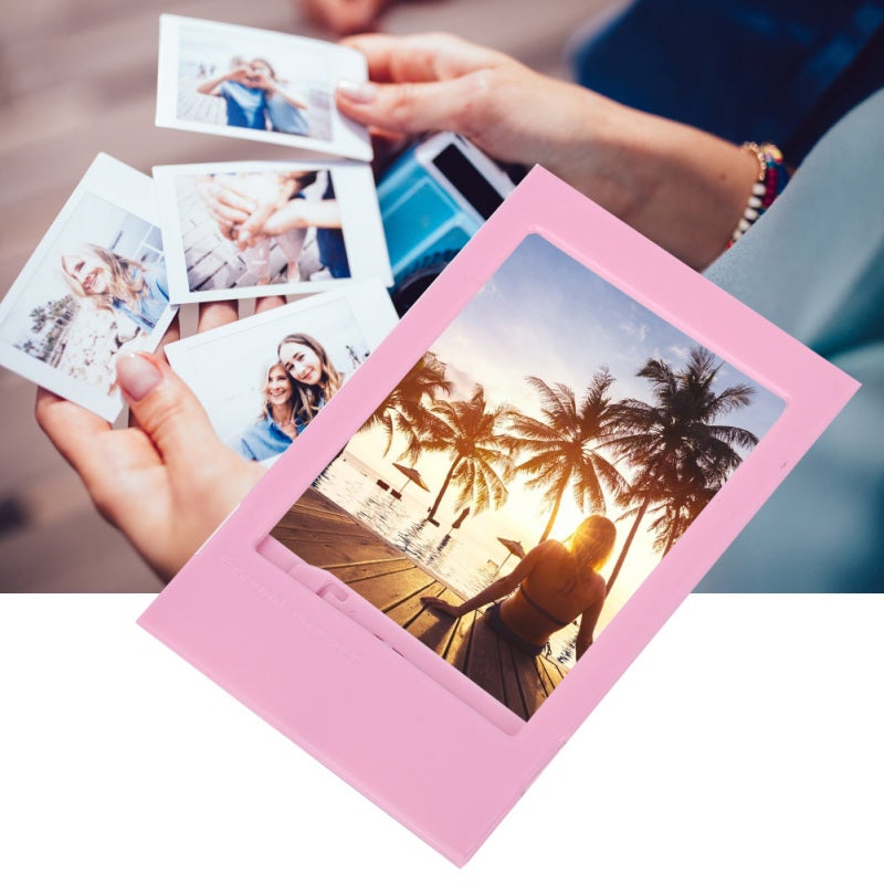 Mini Desk Photo Frame: PC Material Solid Durable - Unique Lightweight Back Support Instant Camera Frame for Home Office Desk Decor - Image 2