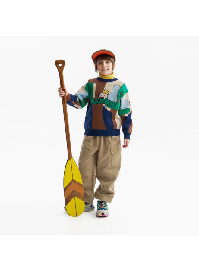 Mqd Boys' Casual Pants Autumn New Loose Fit Dad Pants For Kids - Image 2