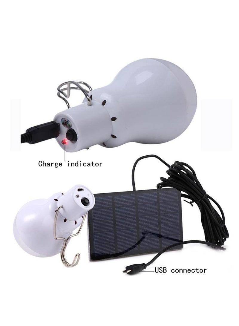 SYOSI Solar Light Bulb Remote Control, 350LM Portable Outdoor Solar Powered Lamp LED Lighting for Camp Tent Night Fishing Emergency Lights Flash (Pack of 2+Remote Control) - Image 2