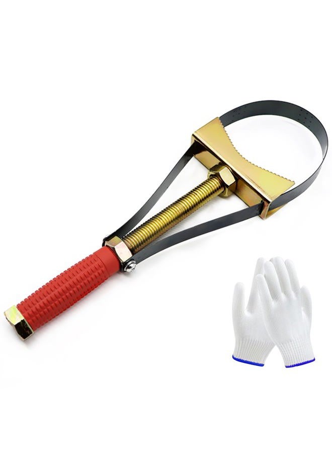 FullMayPro Oil Filter Wrench Removal Tool,Heavy Duty Adjustable Strap 9-15 CM Diameter,Adjustable Oil Filter Removal Tool for Larger Vehicles,Large Truck/Large Tractor/Excavators etc - Image 1