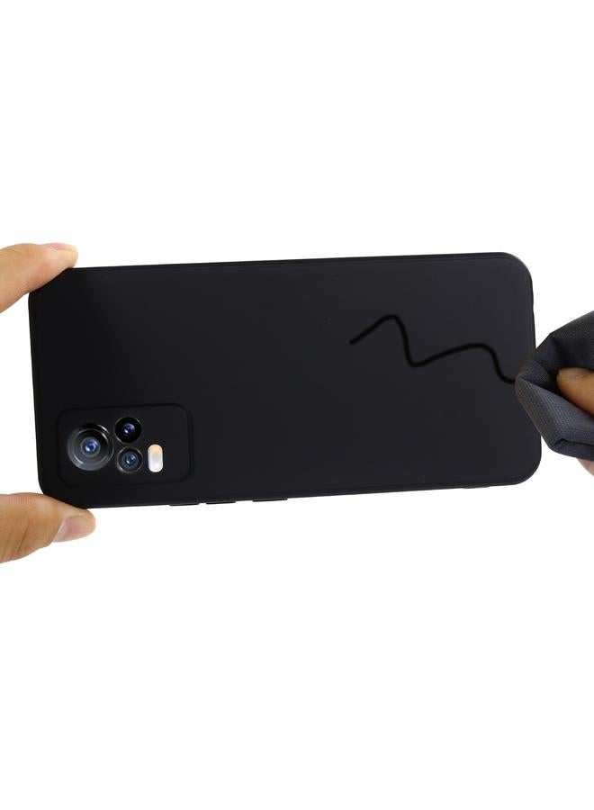 إيروريكس جراب لهاتف vivo V21e 4G / Y73 2021 مصنوع من السيليكون السائل بلون سادة ومضاد للصدمات وغطاء حماية كامل - Image 4