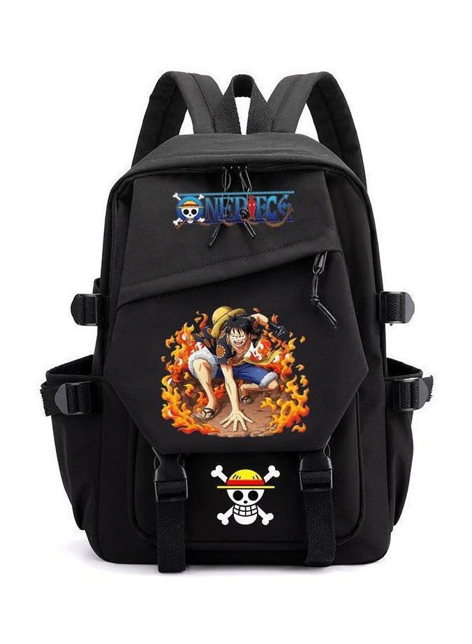 General Anime One Piece Luffy Cosplay Backpack,Durability Cute Shoulder Bag,Fashion Large Capacity School Bag,Laptop Travel Daypack Suitable for Kids Girls Boys Students Fans 