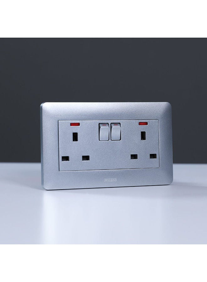 Danube Home - Milano 13A Twin Socket With Switch & Led Indicator Sl Ps - Image 2