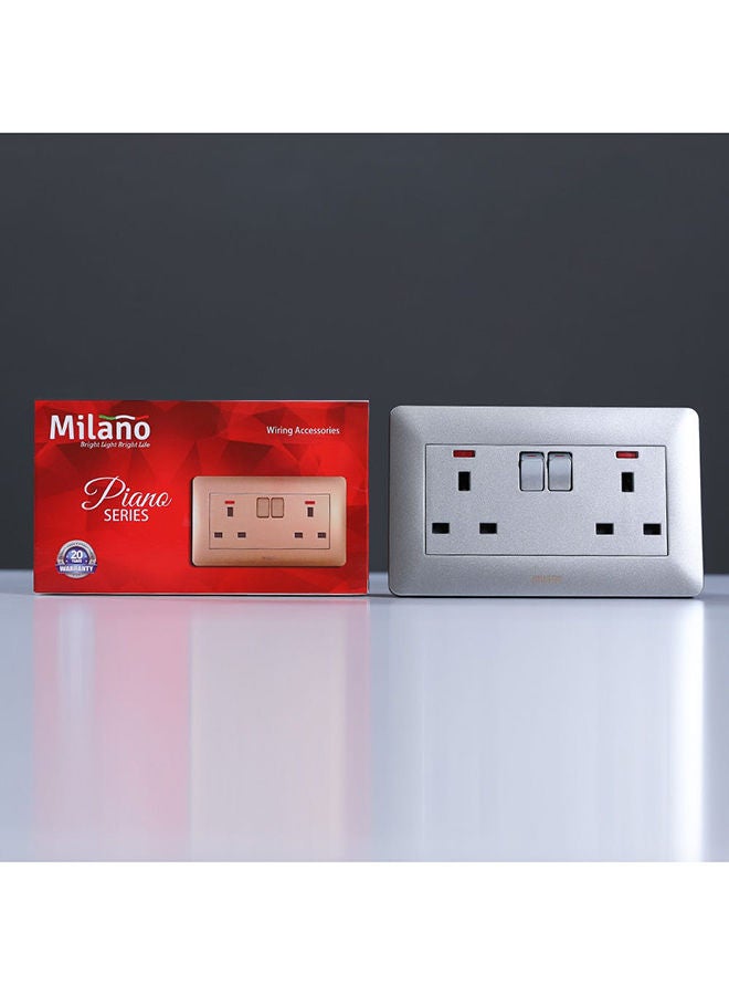 Danube Home - Milano 13A Twin Socket With Switch & Led Indicator Sl Ps - Image 3