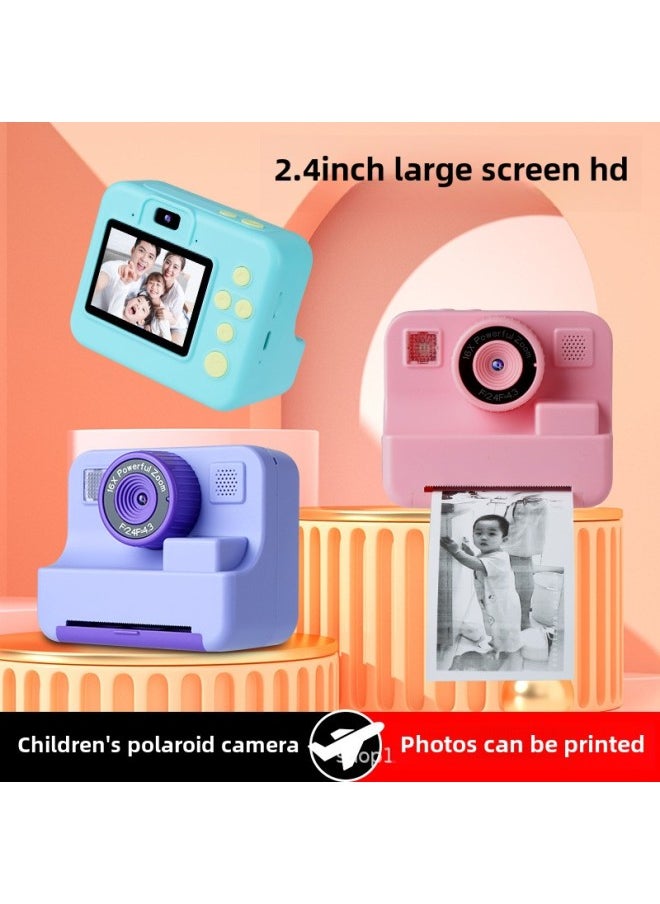 Generic Portable Portable Camera Children's Educational Printing Camera HD Digital Portable Camera-Color:H11 Pink High Definition Large Screen (can Be Printed)  - Image 2