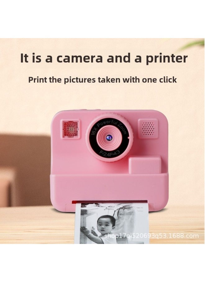 Generic Portable Portable Camera Children's Educational Printing Camera HD Digital Portable Camera-Color:H11 Pink High Definition Large Screen (can Be Printed)  - Image 4