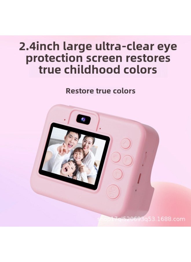 Generic Portable Portable Camera Children's Educational Printing Camera HD Digital Portable Camera-Color:H11 Pink High Definition Large Screen (can Be Printed)  - Image 5