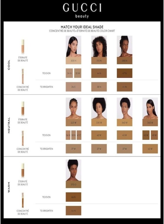 غوتشي كريم أساس اتيرنيتي دي بيوتي من جوتشي، عامل حماية من الشمس SPF 15، 30 مل - لمسة نهائية غير لامعة تدوم 24 ساعة، 340 واط متوسط ​​دافئ - Image 4