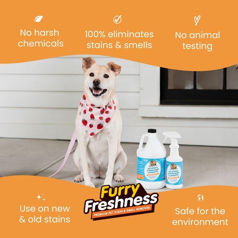 FurryFreshness Extra Strength Cat or Dog Pee Stain & Permanent Odor Remover + Smell Eliminator -Removes Stains From Pets & Kids Including Urine or Blood- Lifts Old Carpet Stains- (2 Pack) - Image 4
