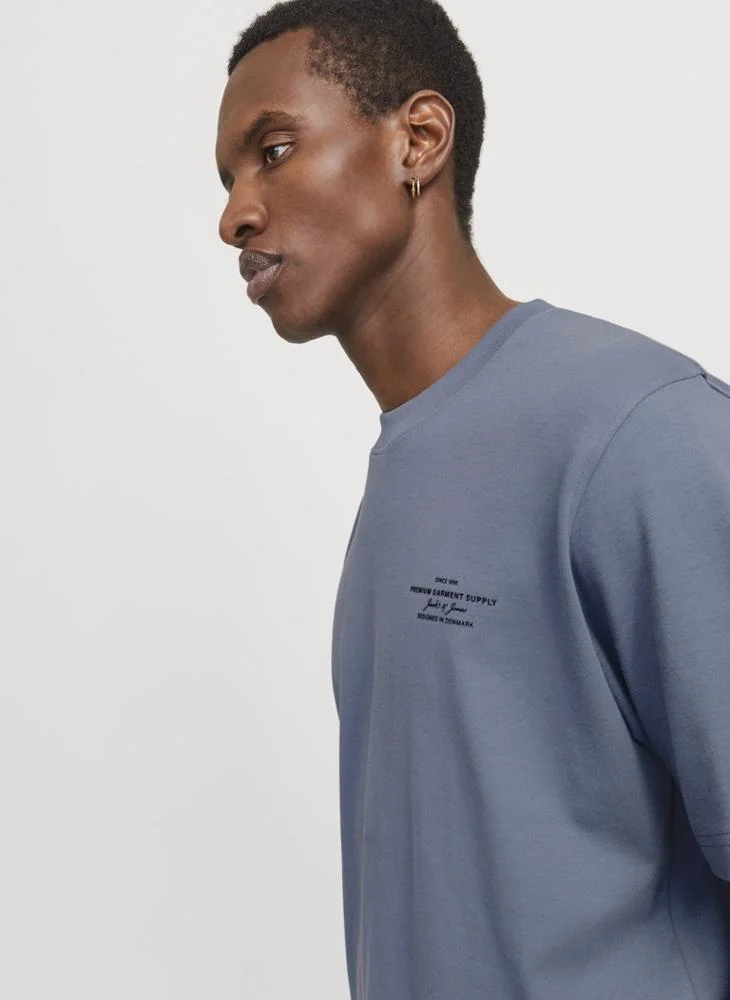 جاك اند جونز Jprblachad Logo Crew Neck T-Shirt