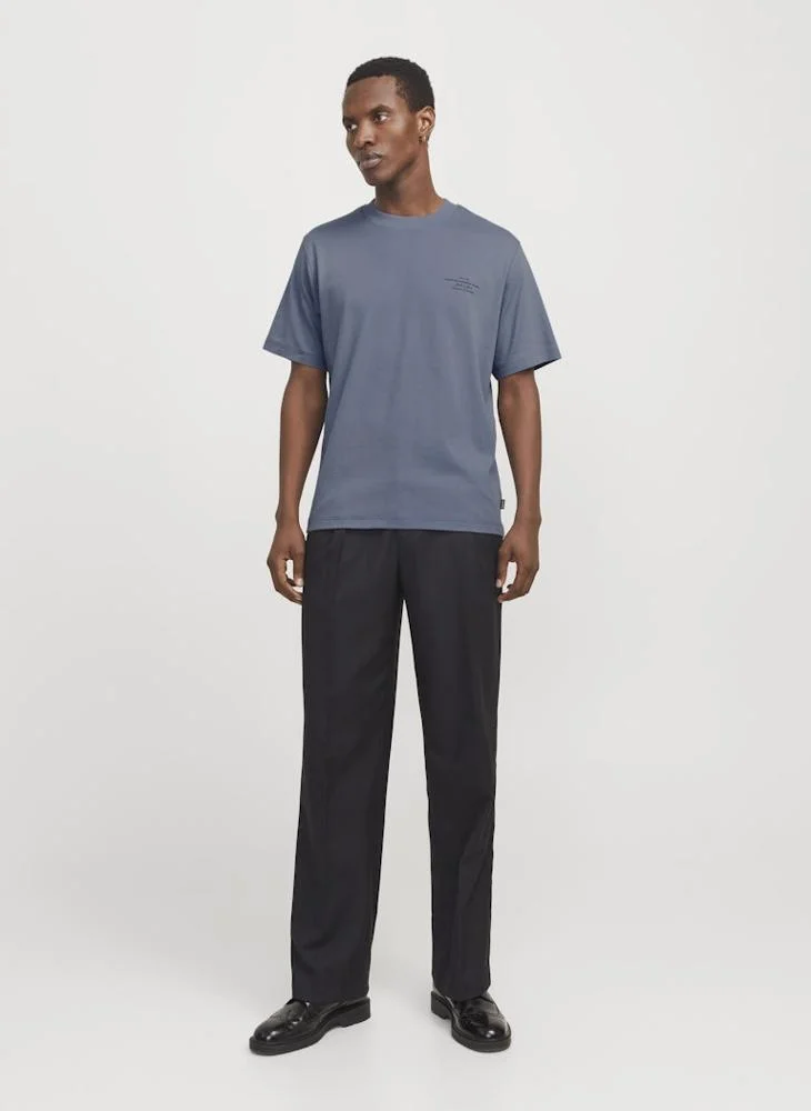 جاك اند جونز Jprblachad Logo Crew Neck T-Shirt