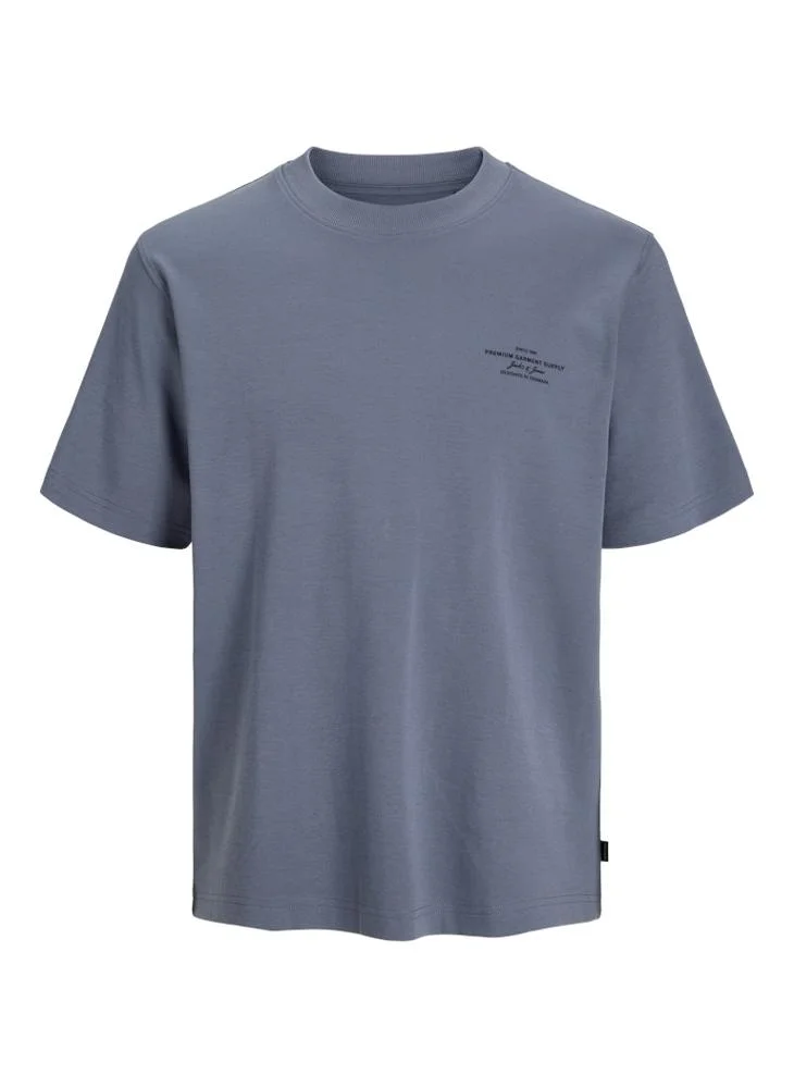 جاك اند جونز Jprblachad Logo Crew Neck T-Shirt