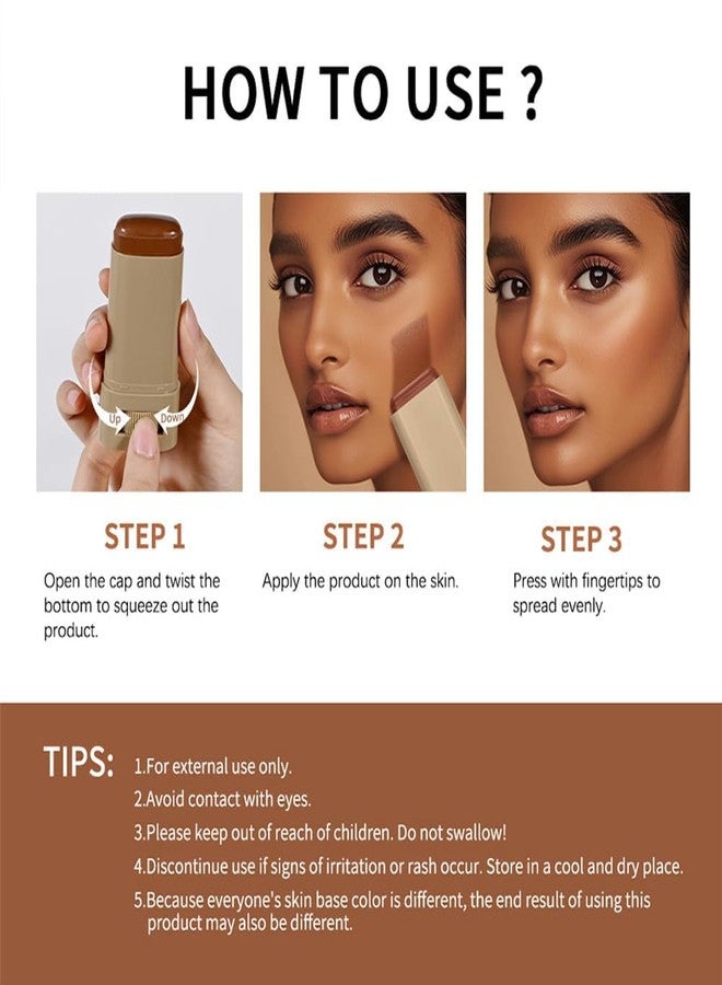 Gecomo Beauty Balm Serum Boosted Skin Tint-A 3-in-1combining Foundation Stick, Lightweight solid Tinted Moisturizing Serum Contour Foundation Face for Women，Buildable Medium-to-Full Coverage(#02) - Image 5