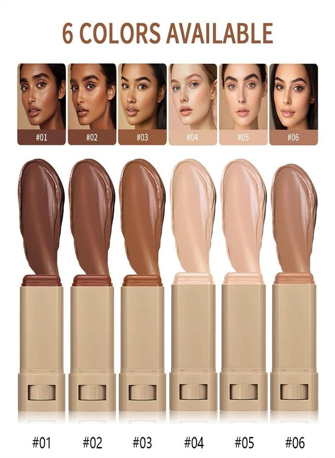 Gecomo Beauty Balm Serum Boosted Skin Tint-A 3-in-1combining Foundation Stick, Lightweight solid Tinted Moisturizing Serum Contour Foundation Face for Women，Buildable Medium-to-Full Coverage(#02) - Image 4