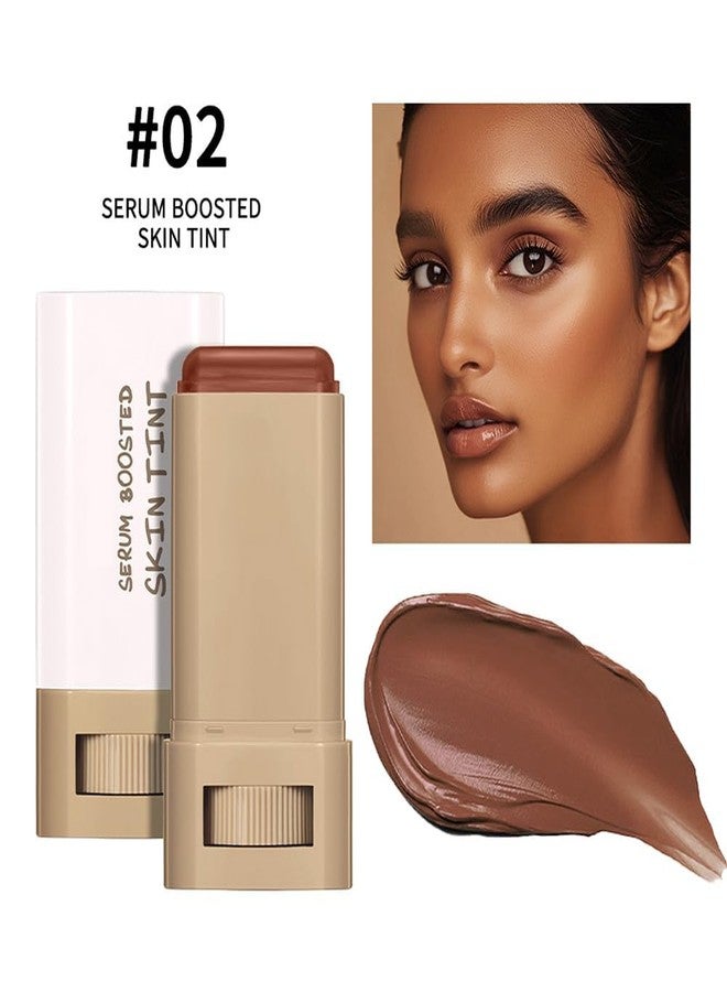 Gecomo Beauty Balm Serum Boosted Skin Tint-A 3-in-1combining Foundation Stick, Lightweight solid Tinted Moisturizing Serum Contour Foundation Face for Women，Buildable Medium-to-Full Coverage(#02) - Image 2